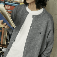 日本直送 U.S. POLO ASSN.別注 CREW NECK KNIT CARDIGAN - HLY & CHOCCICO