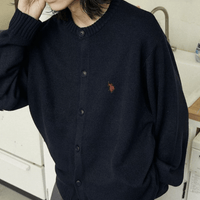 日本直送 U.S. POLO ASSN.別注 CREW NECK KNIT CARDIGAN - HLY & CHOCCICO