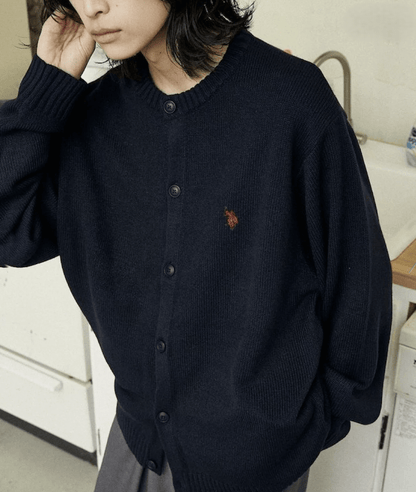 日本直送 U.S. POLO ASSN.別注 CREW NECK KNIT CARDIGAN - HLY &amp; CHOCCICO