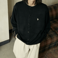日本直送 U.S. POLO ASSN.別注 CREW NECK KNIT CARDIGAN - HLY & CHOCCICO