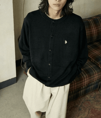 日本直送 U.S. POLO ASSN.別注 CREW NECK KNIT CARDIGAN - HLY & CHOCCICO