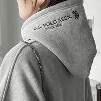 日本直送【U.S. POLO ASSN.】 Hood Embroidery Lining Brushed Hoodie - HLY & CHOCCICO