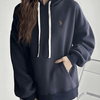 日本直送【U.S. POLO ASSN.】 Hood Embroidery Lining Brushed Hoodie - HLY & CHOCCICO
