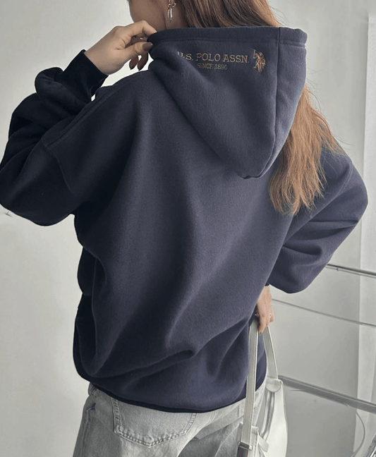 日本直送【U.S. POLO ASSN.】 Hood Embroidery Lining Brushed Hoodie - HLY & CHOCCICO