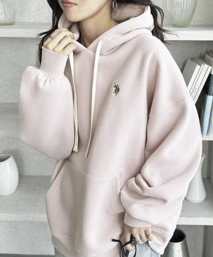 日本直送【U.S. POLO ASSN.】 Hood Embroidery Lining Brushed Hoodie - HLY &amp; CHOCCICO