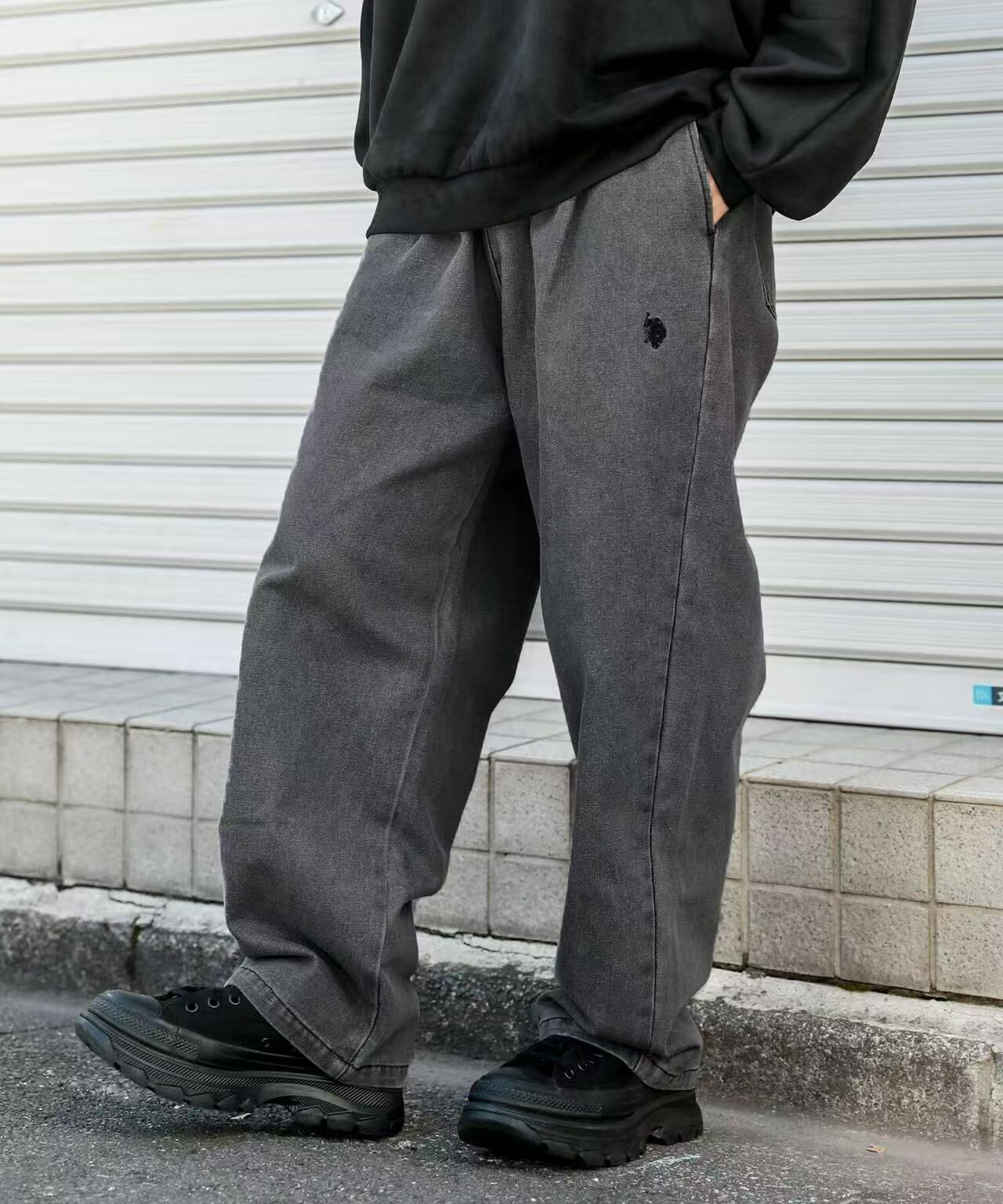 日本直送U.S. POLO ASSN Logo Embroidery Balloon Silhouette Chef Pants - HLY & CHOCCICO
