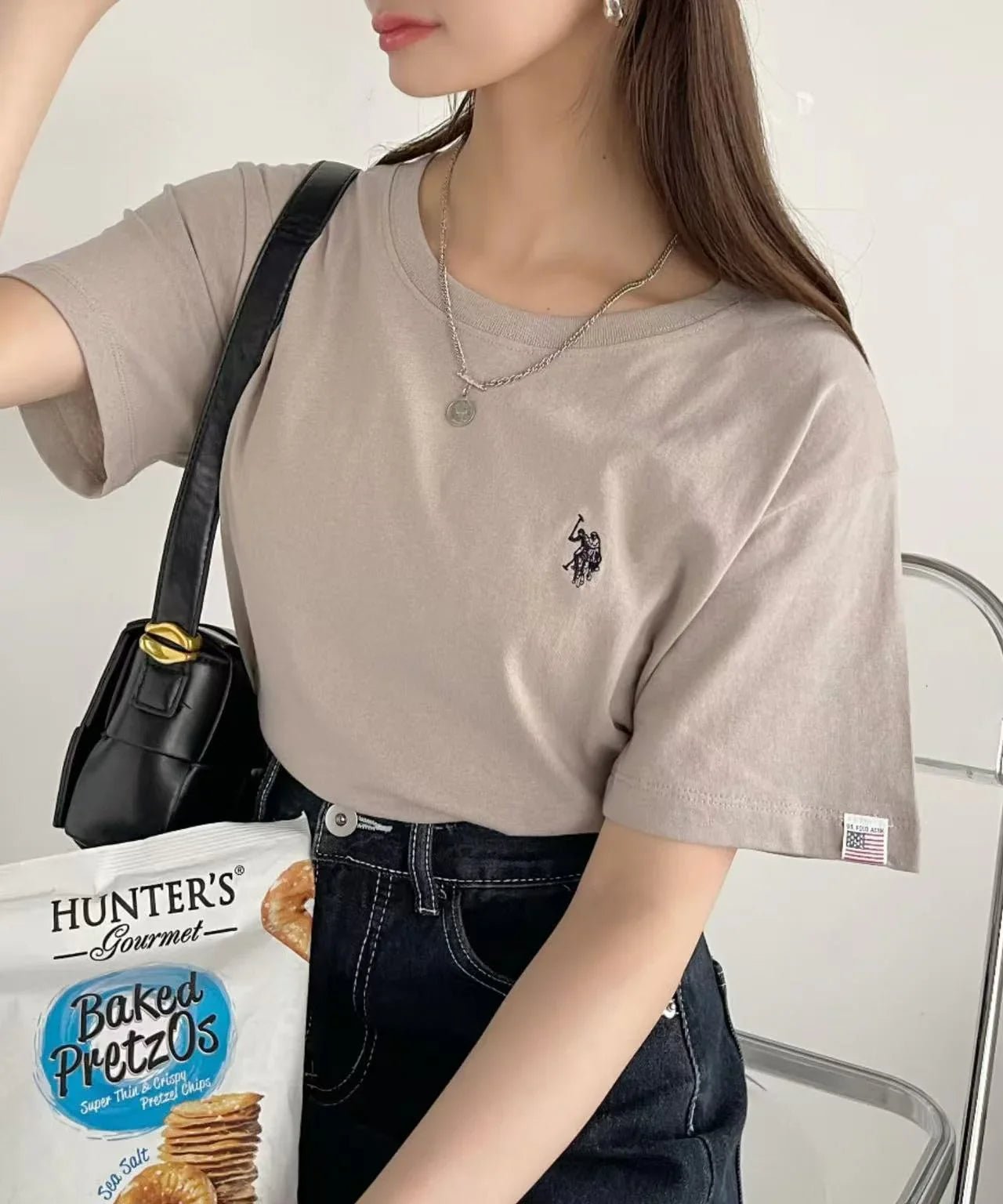 日本直送U.S. POLO ASSN. one - point embroidery compact silhouette basic Tee 🌟 - HLY &amp; CHOCCICO
