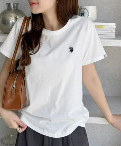 日本直送U.S. POLO ASSN. one - point embroidery compact silhouette basic Tee 🌟 - HLY &amp; CHOCCICO