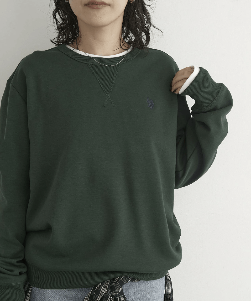 日本直送U.S. POLO ASSN. One - Point Logo Double Face Sweatshirt - HLY & CHOCCICO