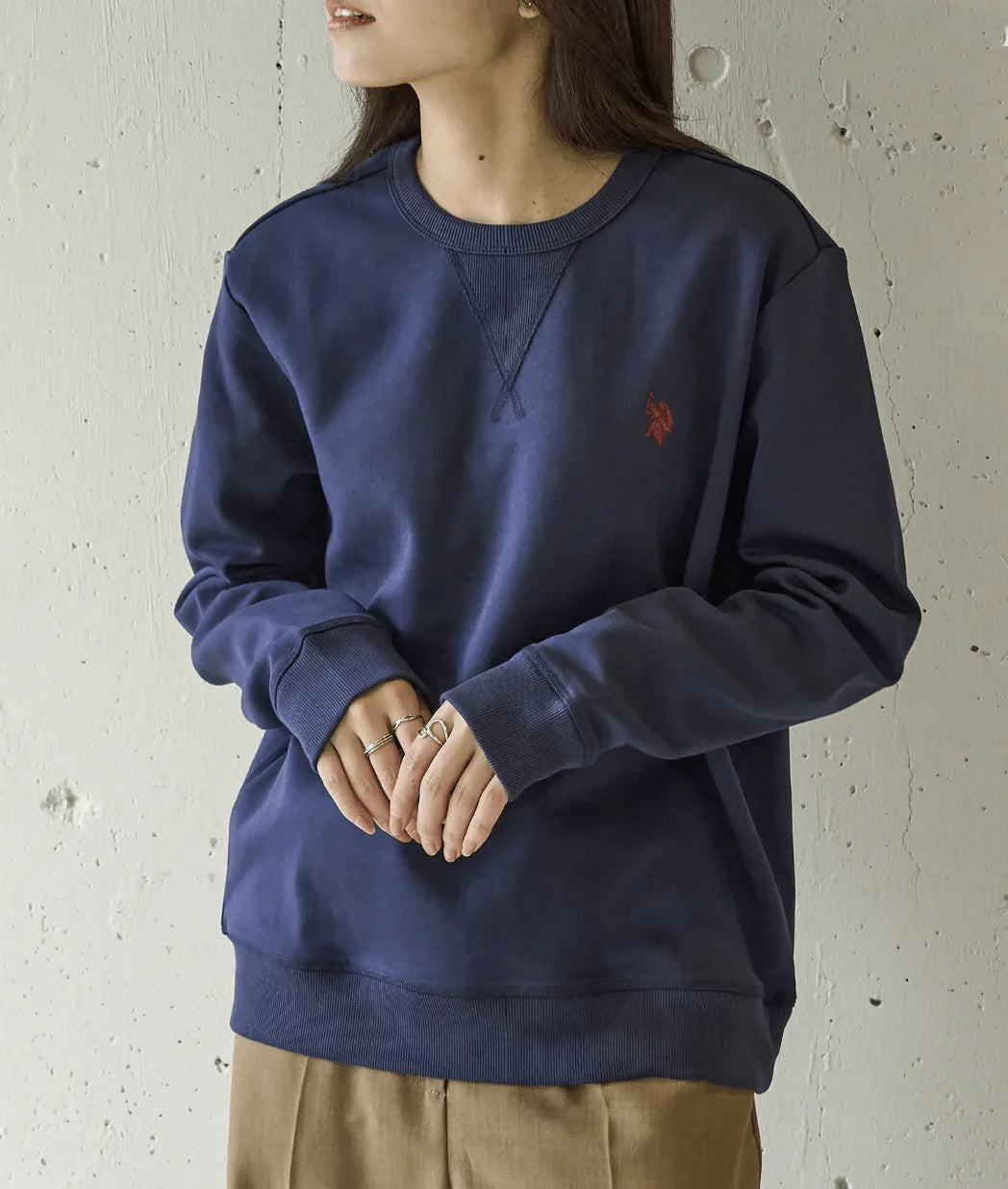 日本直送U.S. POLO ASSN. One - Point Logo Double Face Sweatshirt - HLY &amp; CHOCCICO