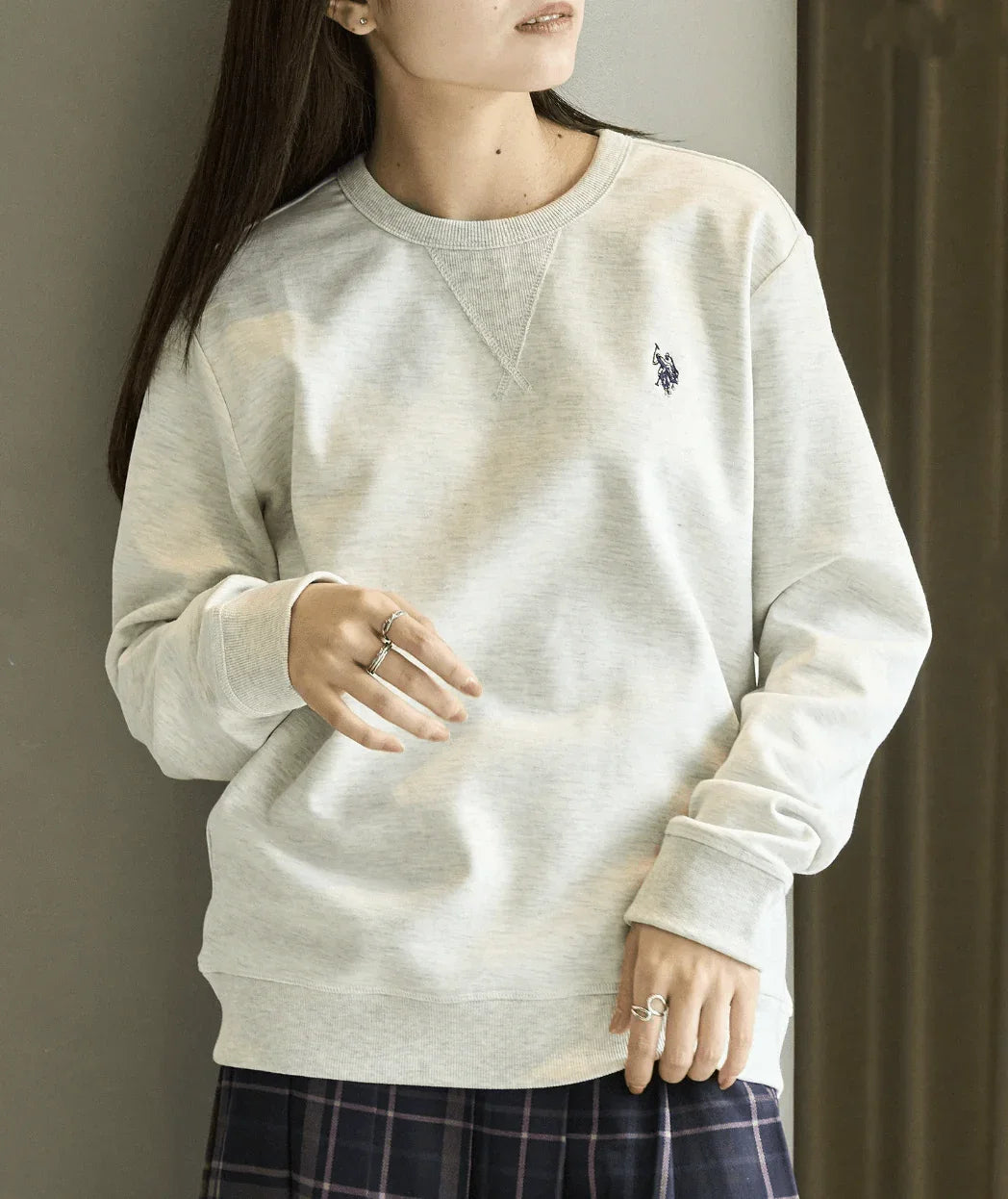 日本直送U.S. POLO ASSN. One - Point Logo Double Face Sweatshirt - HLY &amp; CHOCCICO