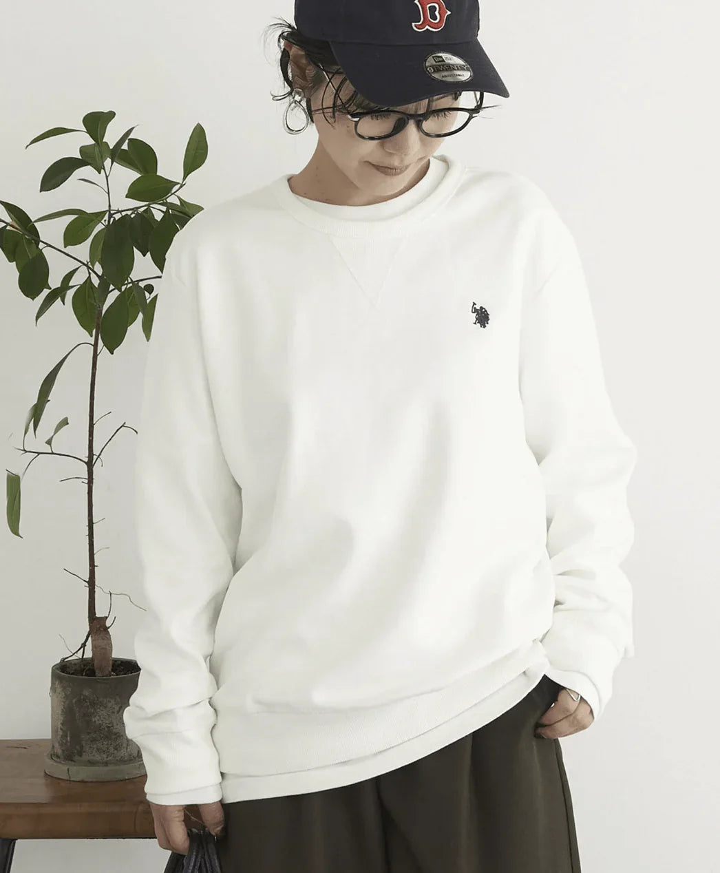 日本直送U.S. POLO ASSN. One - Point Logo Double Face Sweatshirt - HLY &amp; CHOCCICO