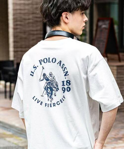 日本直送U.S. POLO ASSN. One Point Logo Short Sleeve Tee - HLY & CHOCCICO
