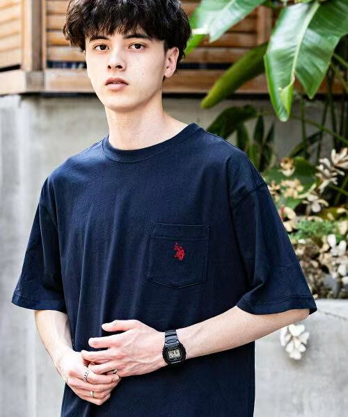 日本直送U.S. POLO ASSN. One Point Logo Short Sleeve Tee - HLY & CHOCCICO