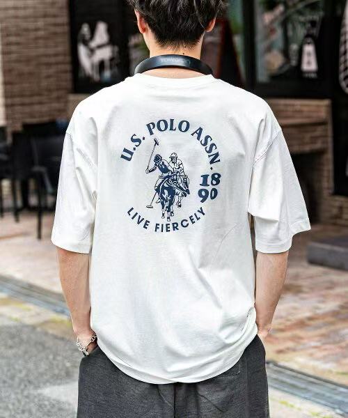 日本直送U.S. POLO ASSN. One Point Logo Short Sleeve Tee - HLY & CHOCCICO