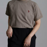 日本直送U.S. POLO ASSN Petite High Neck Tee - HLY & CHOCCICO