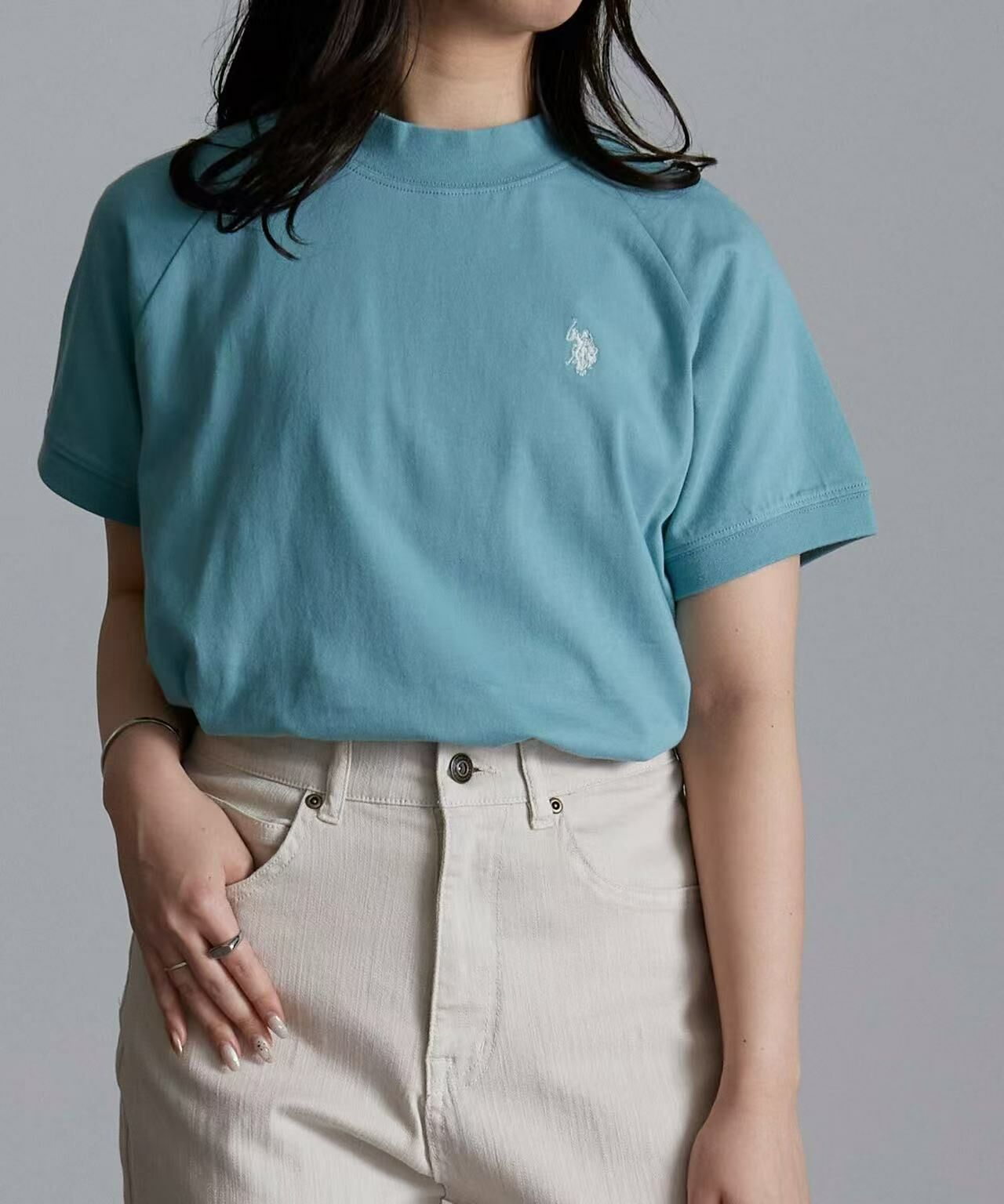 日本直送U.S. POLO ASSN Petite High Neck Tee - HLY & CHOCCICO