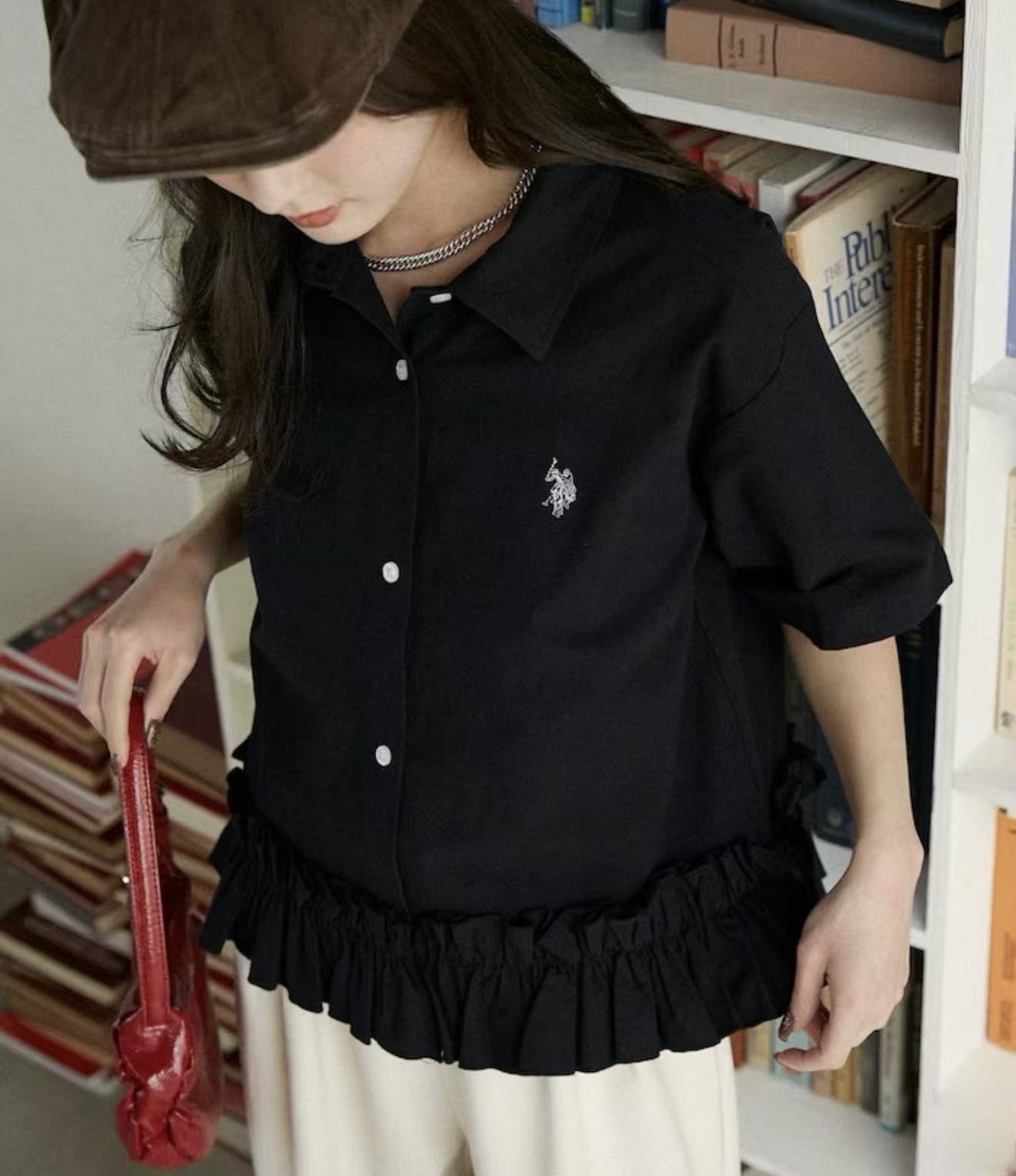 日本直送🎖️ 別注 U.S. POLO ASSN Ruffle Shirt （日本5月尾開始發貨） - HLY &amp; CHOCCICO