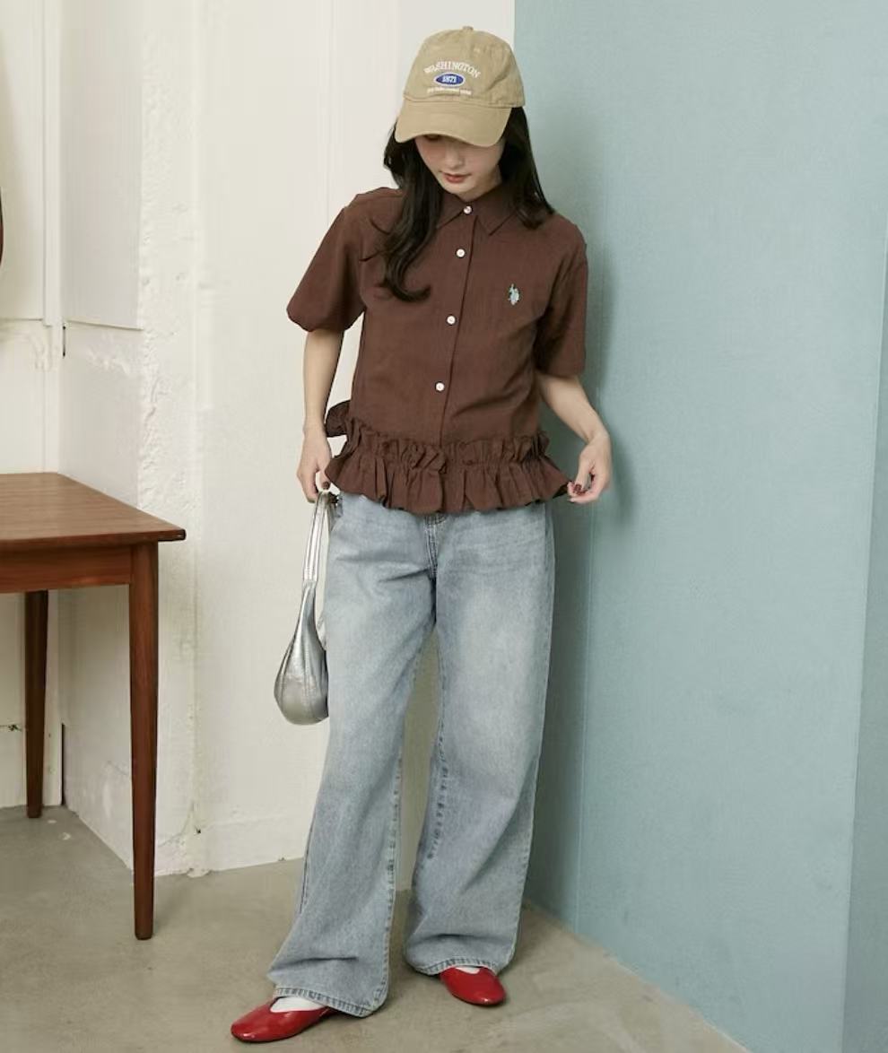 日本直送🎖️ 別注 U.S. POLO ASSN Ruffle Shirt （日本5月尾開始發貨） - HLY &amp; CHOCCICO