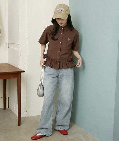 日本直送🎖️ 別注 U.S. POLO ASSN Ruffle Shirt （日本5月尾開始發貨） - HLY &amp; CHOCCICO