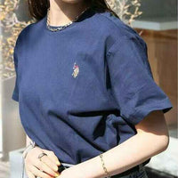 日本直送🌟 U.S. POLO ASSN Unisex Polo Logo Embroidered Tee 🌟