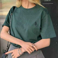 日本直送🌟 U.S. POLO ASSN Unisex Polo Logo Embroidered Tee 🌟