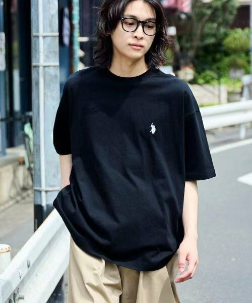 日本直送U.S. POLO ASSN x PUBLUX Patch Logo Embroidery Tee HLY & CHOCCICO