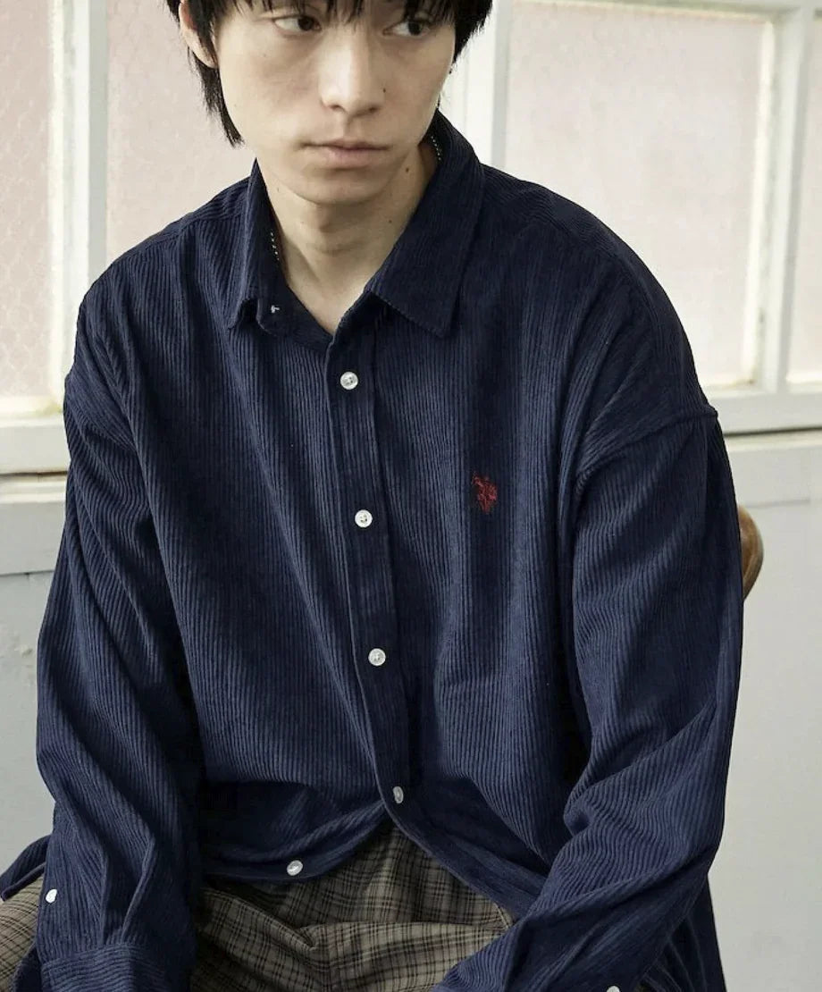 日本直送U.S. POLO ASSN.Embroidered Corduroy Shirt 限量版 - HLY &amp; CHOCCICO