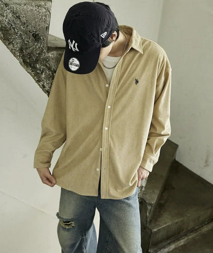 日本直送U.S. POLO ASSN.Embroidered Corduroy Shirt 限量版 - HLY &amp; CHOCCICO