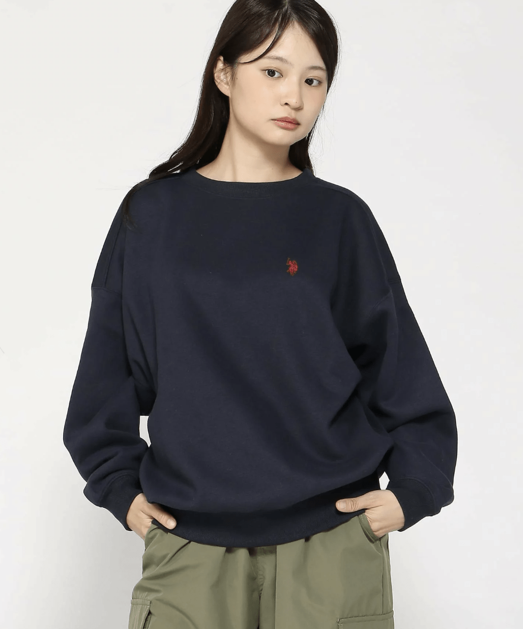 日本直送 U.S. POLO ASSN./(W) Brushed Back Crew Sweatshirt - HLY & CHOCCICO