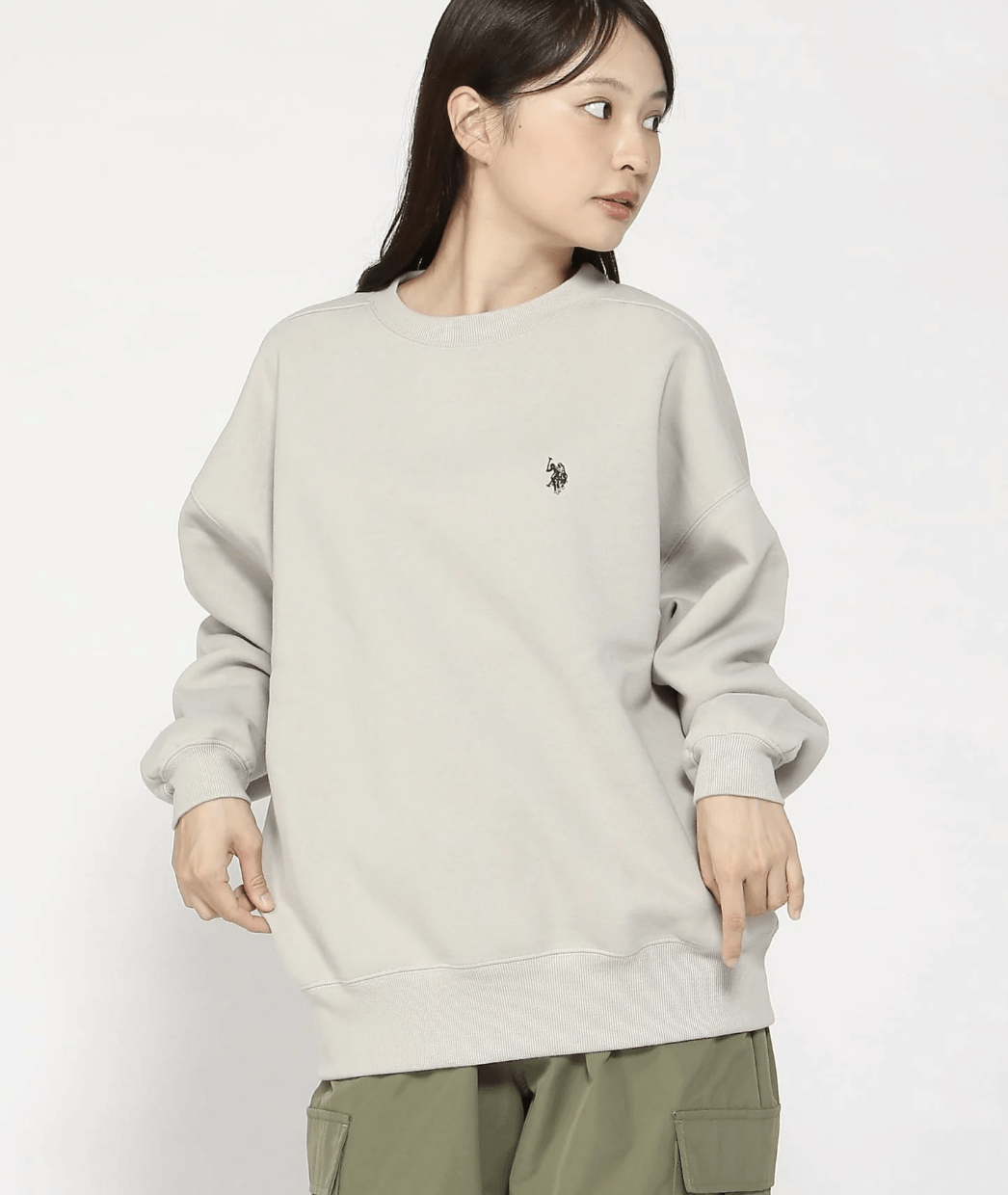 日本直送 U.S. POLO ASSN./(W) Brushed Back Crew Sweatshirt - HLY & CHOCCICO