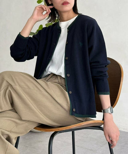 日本直送US Polo Faux Layered Sweat - Like Cardigan - HLY &amp; CHOCCICO