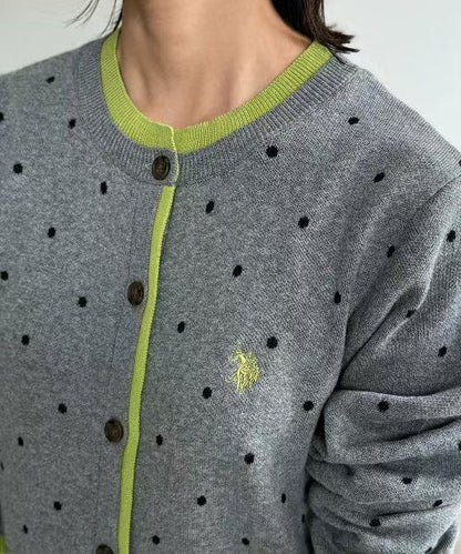 日本直送US Polo Faux Layered Sweat - Like Cardigan - HLY &amp; CHOCCICO