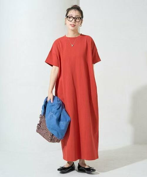 日本直送USA Cotton Big Silhouette T-shirt Dress HLY & CHOCCICO