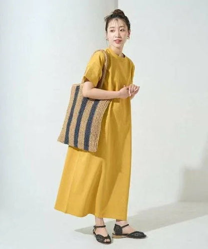 日本直送USA Cotton Big Silhouette T-shirt Dress - HLY &amp; CHOCCICO