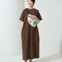 日本直送USA Cotton Big Silhouette T-shirt Dress HLY & CHOCCICO