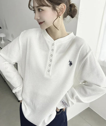 日本直送U.S.POLO ASSN. One - Point Embroidery Long Sleeve - HLY &amp; CHOCCICO