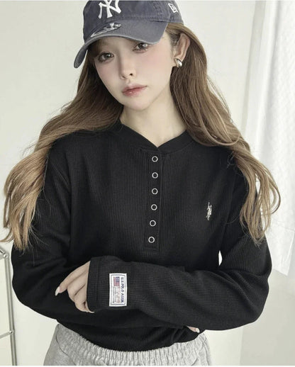 日本直送U.S.POLO ASSN. One - Point Embroidery Long Sleeve - HLY &amp; CHOCCICO
