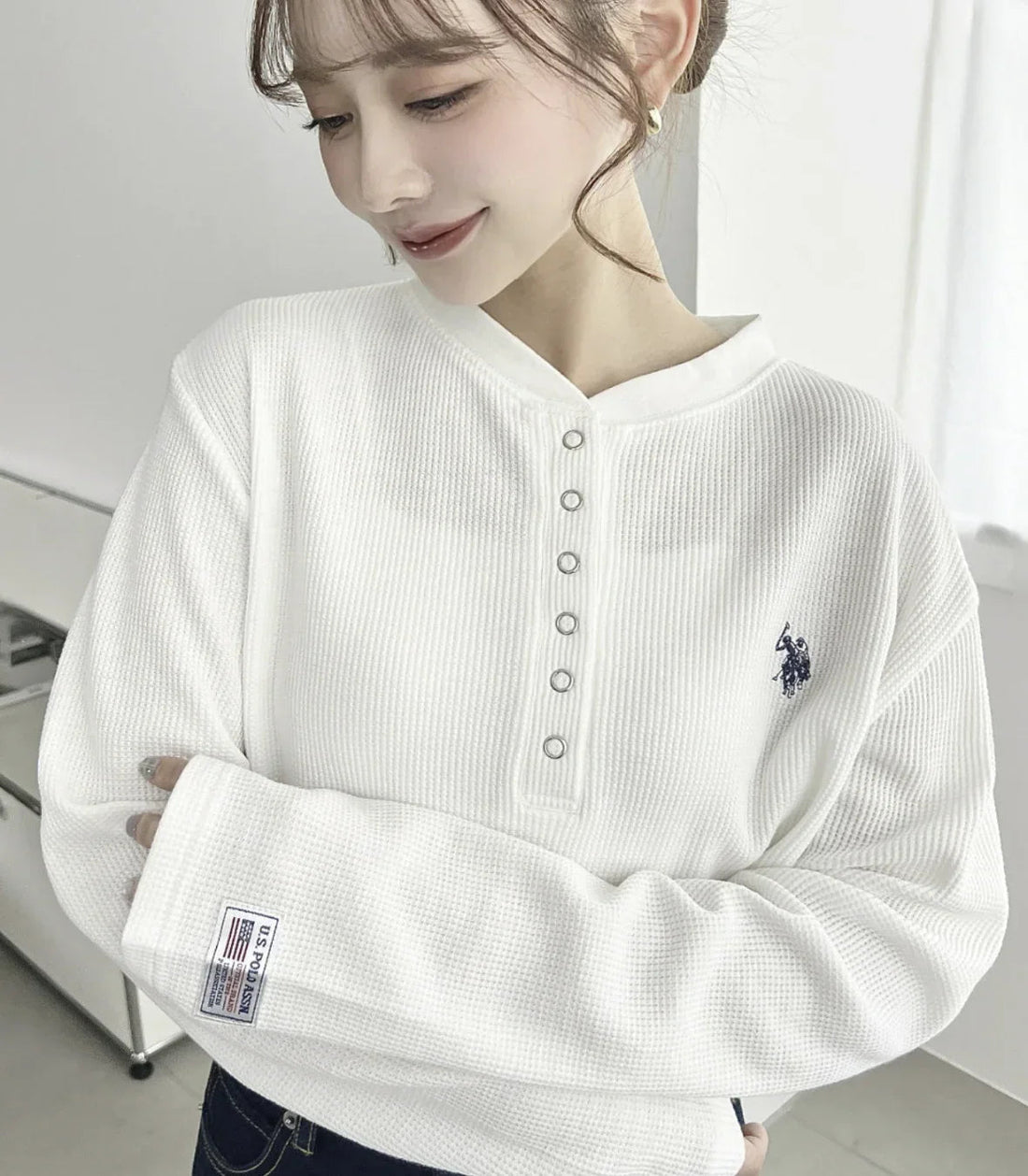 日本直送U.S.POLO ASSN. One - Point Embroidery Long Sleeve - HLY &amp; CHOCCICO