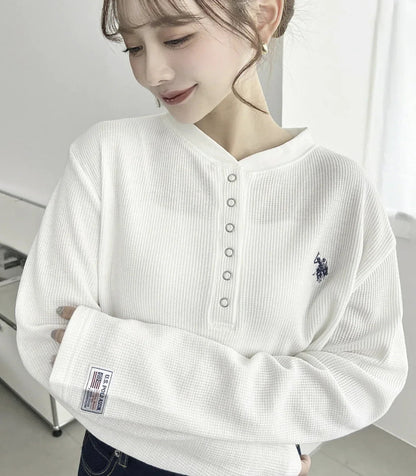 日本直送U.S.POLO ASSN. One - Point Embroidery Long Sleeve - HLY &amp; CHOCCICO
