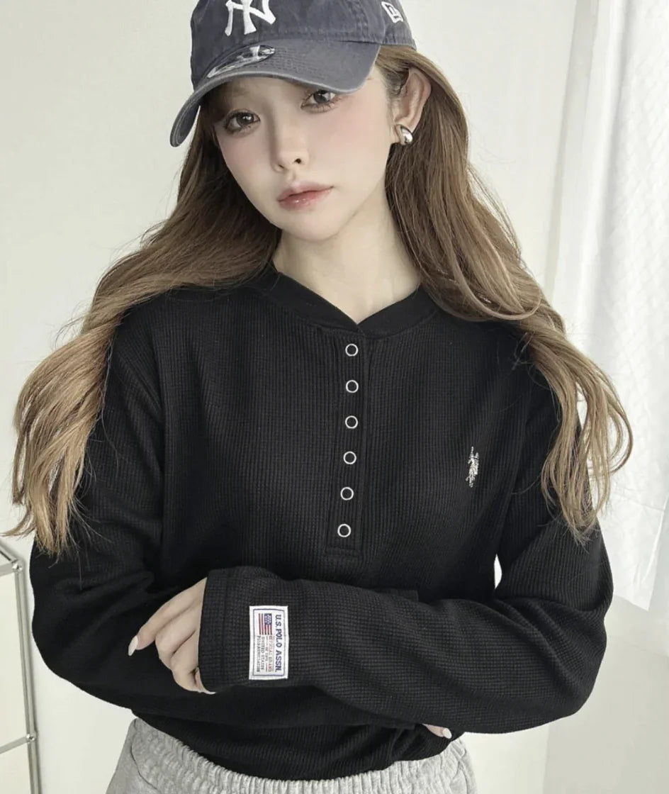 日本直送U.S.POLO ASSN. One - Point Embroidery Long Sleeve - HLY &amp; CHOCCICO