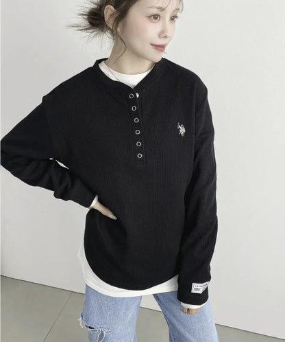 日本直送U.S.POLO ASSN. One - Point Embroidery Long Sleeve - HLY &amp; CHOCCICO
