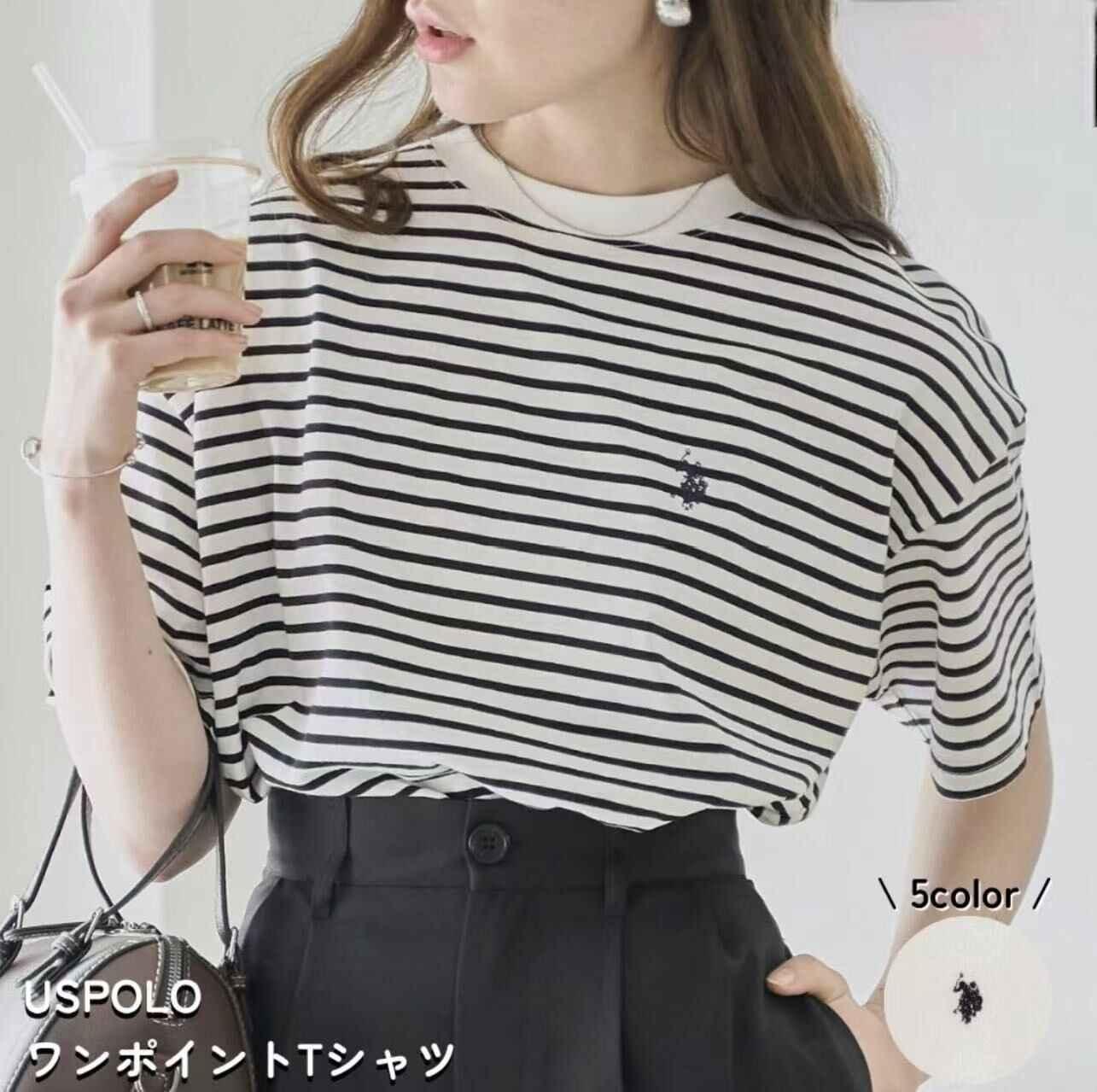 日本直送USPOLO One Point T-Shirt - HLY &amp; CHOCCICO