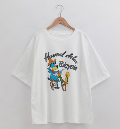 韓國直送Vintage Character Tee - HLY &amp; CHOCCICO
