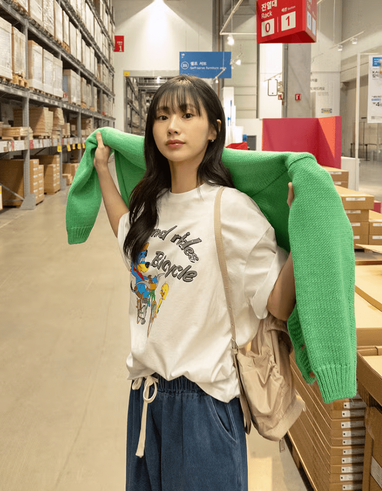 韓國直送Vintage Character Tee - HLY &amp; CHOCCICO