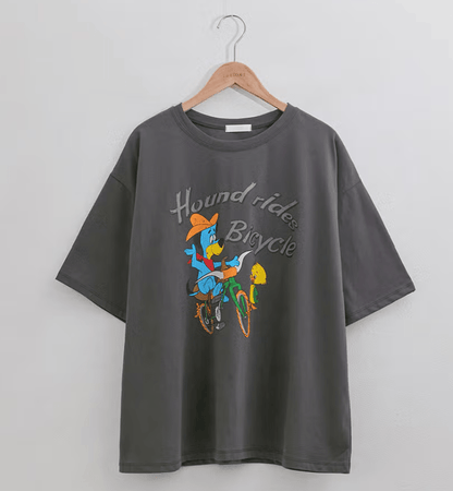 韓國直送Vintage Character Tee - HLY &amp; CHOCCICO