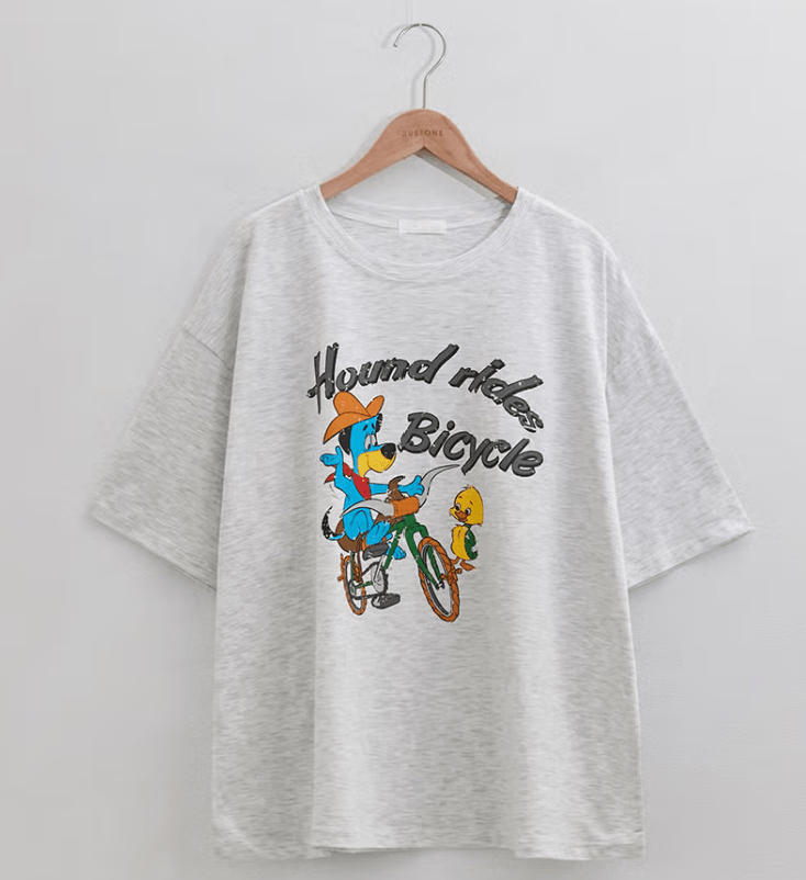 韓國直送Vintage Character Tee - HLY &amp; CHOCCICO