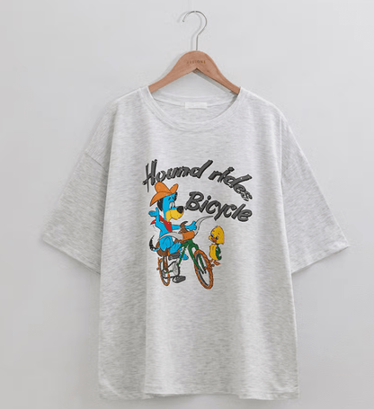 韓國直送Vintage Character Tee - HLY &amp; CHOCCICO