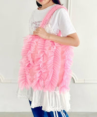 日本直送Volume tulle tote bag - HLY & CHOCCICO