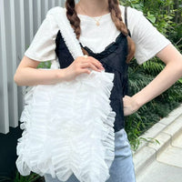 日本直送Volume tulle tote bag - HLY & CHOCCICO